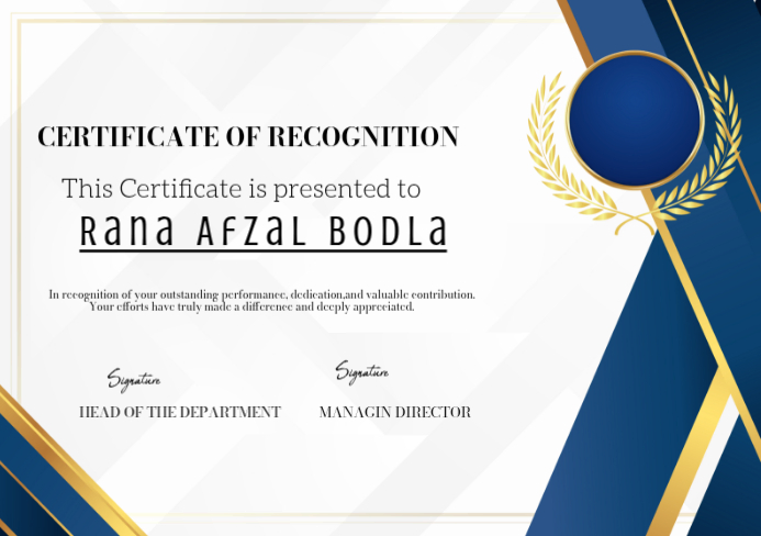 White Professional Certificate Of Academic Excellence A5 template