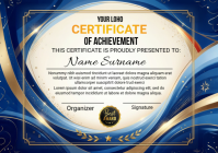 Blanc Certificate of Achievement A4 Template
