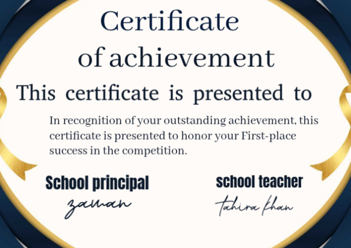 White Professional Certificate Of Achievement Postcard Template ...