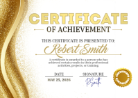 White Professional Certificate of Achievement Postcard Carte postale template