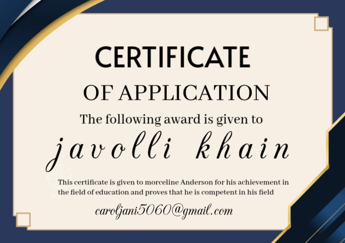 White Professional Certificate Of Achievement A4 Template | PosterMyWall