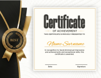 White Certificate of Achievement Flyer Template