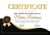 White Professional Certificate of Achievement Postcard template