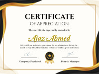 White Certificate of Appreciation Voorlegging Template