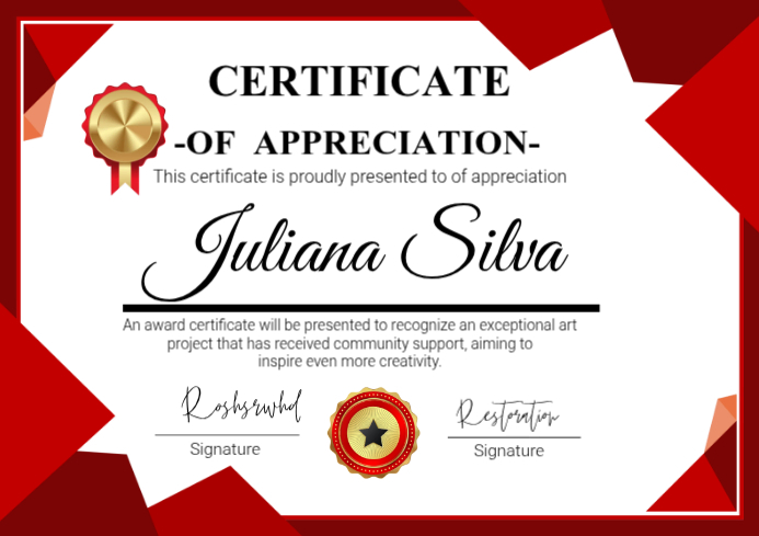 Certificate Of Appreciation A4 Template | PosterMyWall
