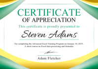 Blanco Certificate of Appreciation Postcard Template