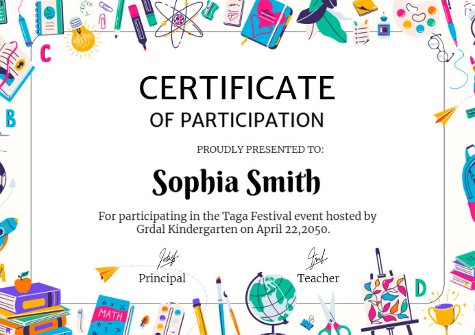 White Professional Certificate Of Appreciation  A4 template