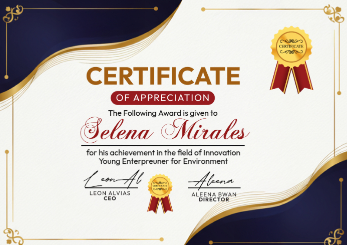 Certificate Of Appreciation A4 Template | PosterMyWall