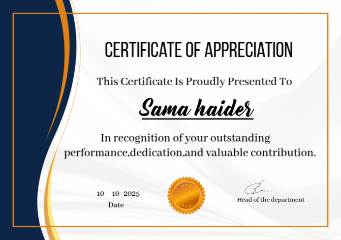 Certificate Of Appreciation A5 Template | PosterMyWall