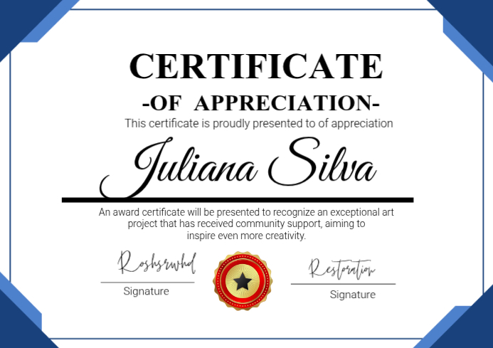 Certificate Of Appreciation A3 Template | PosterMyWall
