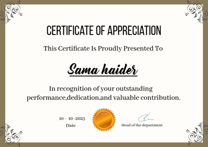 White Professional Certificate Of Appreciation  A5 template