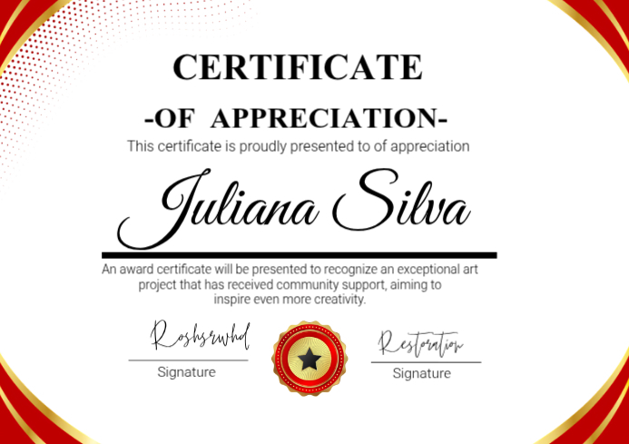 White Professional Certificate Of Appreciation A4 Template | PosterMyWall