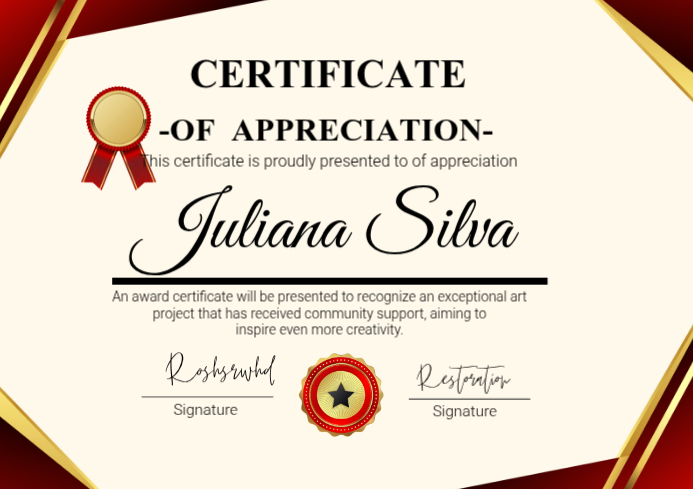 Appreciation Report Example Certificate Of Appreciation A4 Template | PosterMyWall
