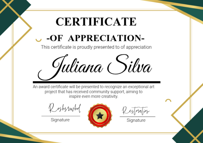 Certificate Of Appreciation A4 Template | PosterMyWall