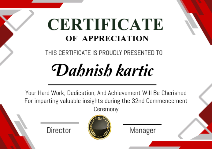 Certificate Of Appreciation A4 Template | PosterMyWall