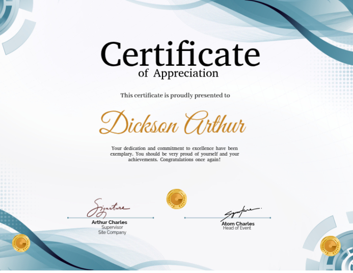White Professional Certificate Of Appreciation Flyer Template ...