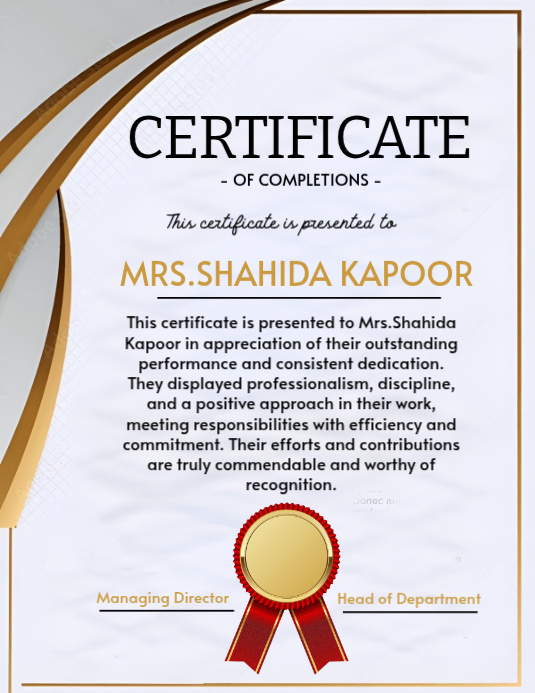 Modèle White Professional Certificate of Completion Flyer | PosterMyWall