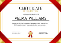White Professional Certificate Of Completion A4 template