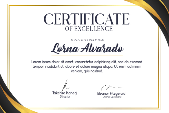 Certificate Of Excellence Template | PosterMyWall