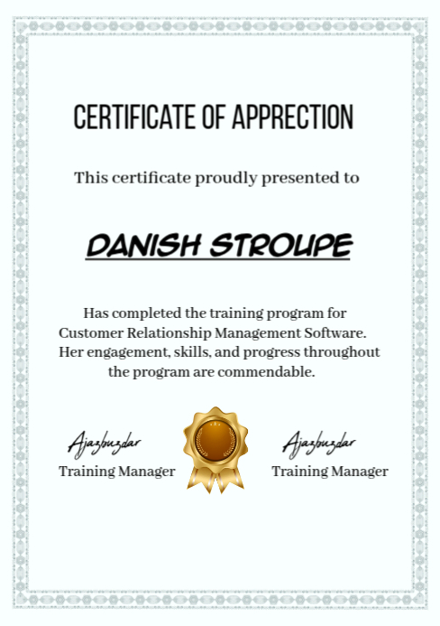 White Professional Certificate Of Recognition Editable Customizable A5 template