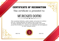 White Professional Certificate Of Recognitions A2 template