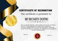 White Professional Certificate Of Recognitions A2 template