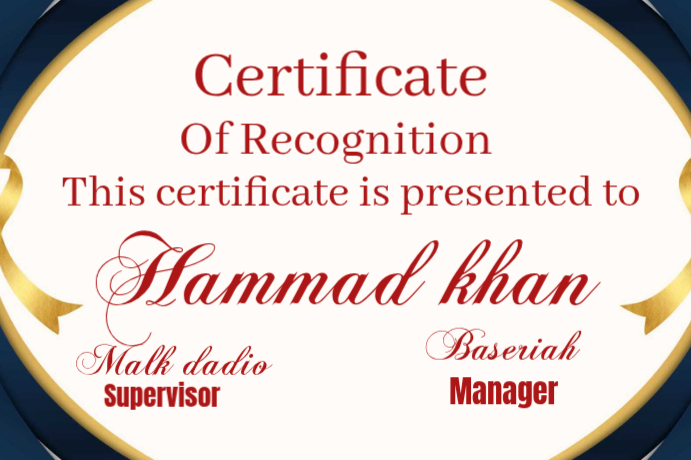 White Professional Certificate Of Recognition Flag Template | PosterMyWall
