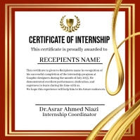 White Professional Certificate Of Recognition Instagram Post template