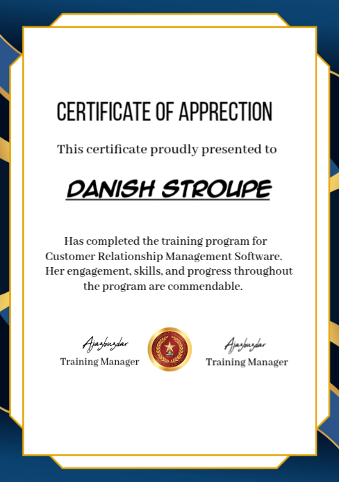 White Professional Certificate Of Recognition Editable Customizable A5 template