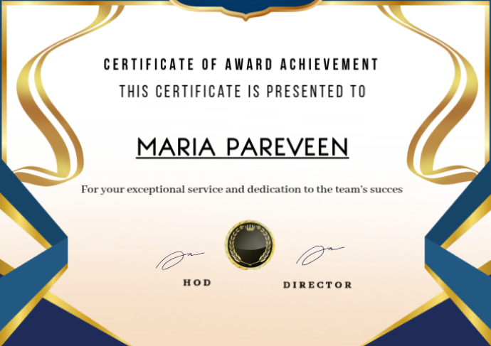 White Professional Certificate Of Recognitions A2 template