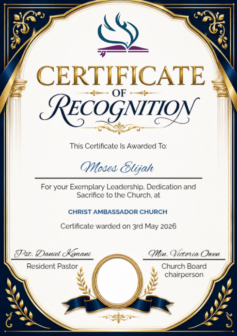 Certificate Of Recognition A4 Template | PosterMyWall