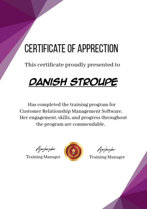 White Professional Certificate Of Recognition Editable Customizable A5 template