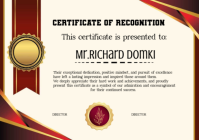 White Professional Certificate Of Recognitions A2 template