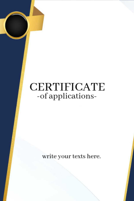 Certification Poster Example White Certificate Posters Template | PosterMyWall