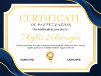 White Certificate of Participation Presentation Template