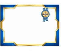 White Professional Certificate Ribbon Template  Medium Rectangle