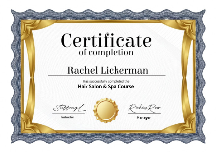 White Professional Certificate Template  A4