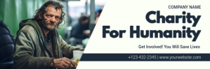 White Professional Charity Twitter Banner template