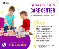 White Professional Child Care Templates Large Rectangle Rectángulo Grande