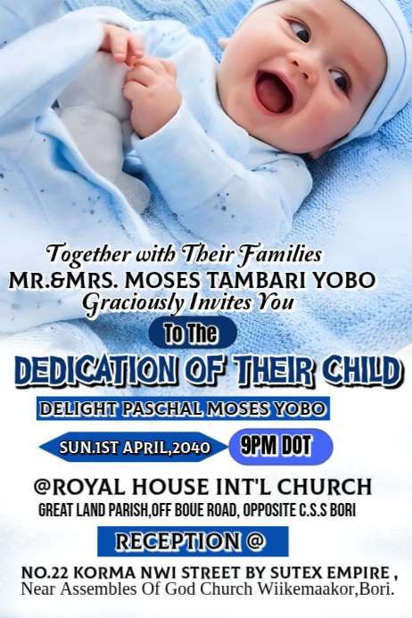 Child Dedication Ceremony Template | PosterMyWall