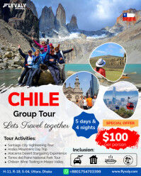 White Professional Chile Group Tour Package Poster Instagram Portrait template
