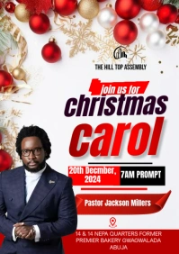 White Professional Christmas A5 template