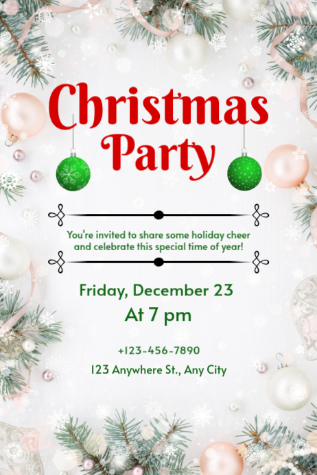 Plantilla de White Professional Christmas Party Poster | PosterMyWall