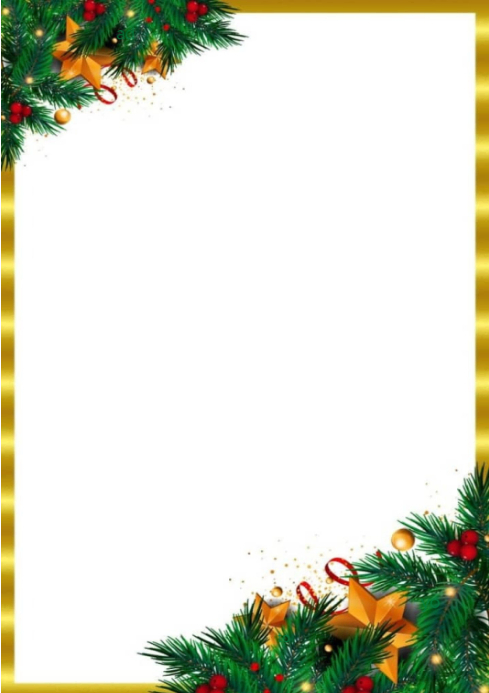 Plantilla de White Professional Christmas Pine Corner Border With Gold ...