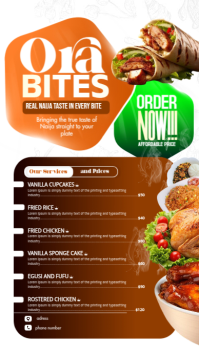 White Professional Christmas Restaurant Flyer, Holiday Food Promotion, Festive Dining Menu, Seasonal Historia de Instagram template