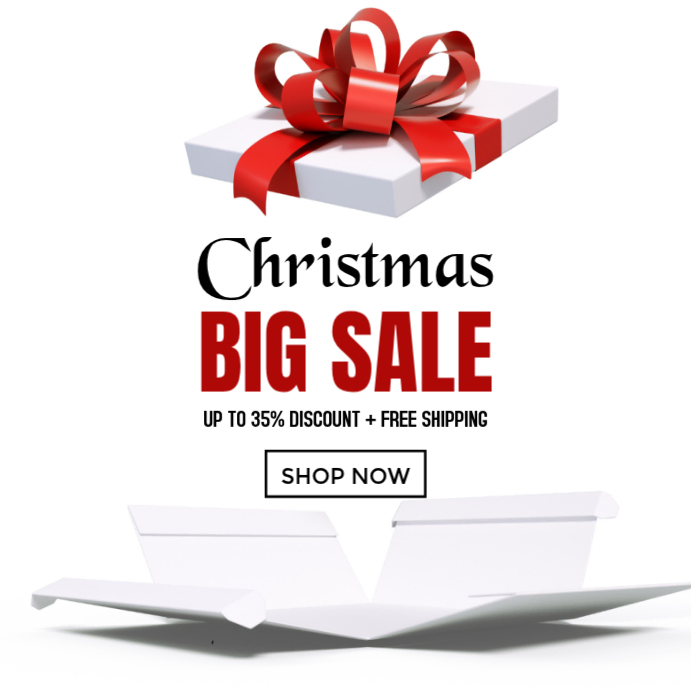 White Professional Christmas Sale Instagram Post Template | PosterMyWall