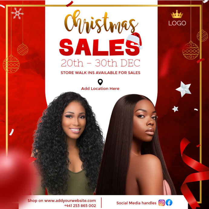 Copy of White Professional Christmas Sales Instagram Post | PosterMyWall