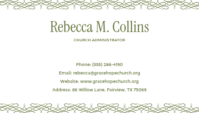 White Church Business Card Biglietto da visita Template - Page 2