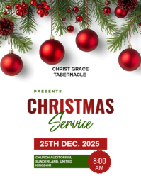 White Professional Church Christmas Service Design Template  Instagram Portrait