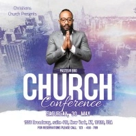 White Professional Church Conference Instagra Instagram Post template